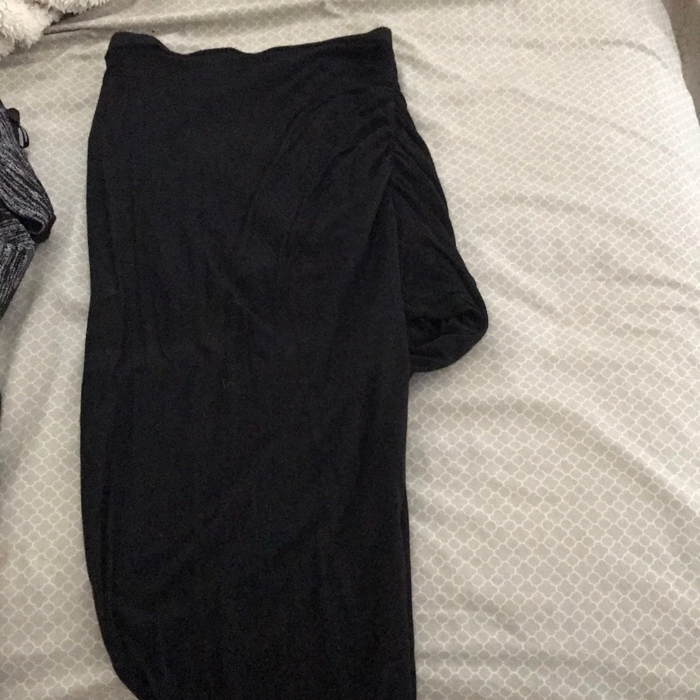 Black asymmetrical skirt